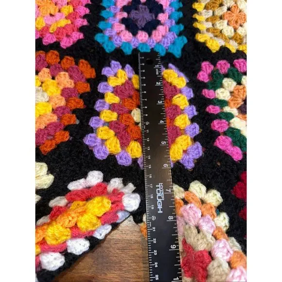 GRANNY SQUARES CROCHET KNIT ROMPER - Picture 8 of 9